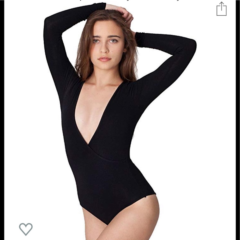 American apparel bodysuit long sleeve size S